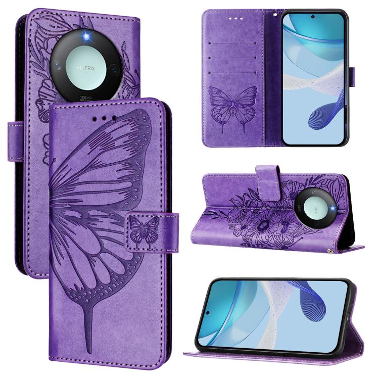 Embossed Butterfly Leather Phone Case, For Honor X8C 4G Global, For Honor GT, For Honor X9C Smart Global
