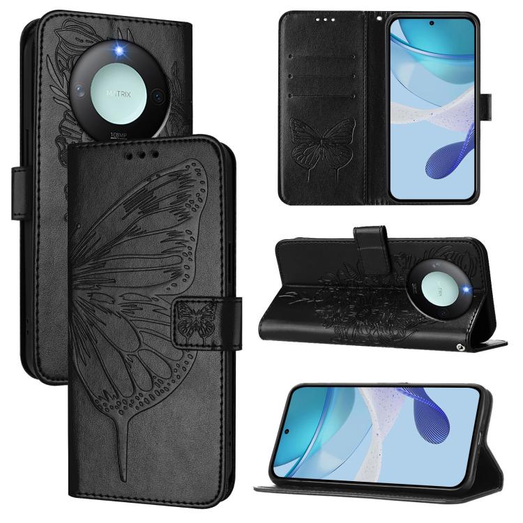 Embossed Butterfly Leather Phone Case, For Honor X8C 4G Global, For Honor GT, For Honor X9C Smart Global