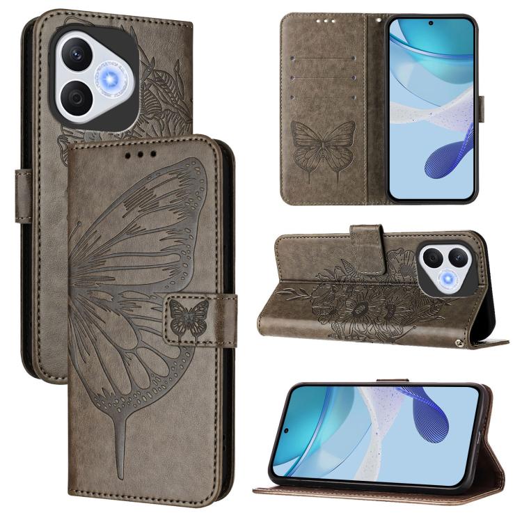 Embossed Butterfly Leather Phone Case, For Honor Play 60 5G, For Honor 400 Lite Global, For Honor 400 Global 156.5mm