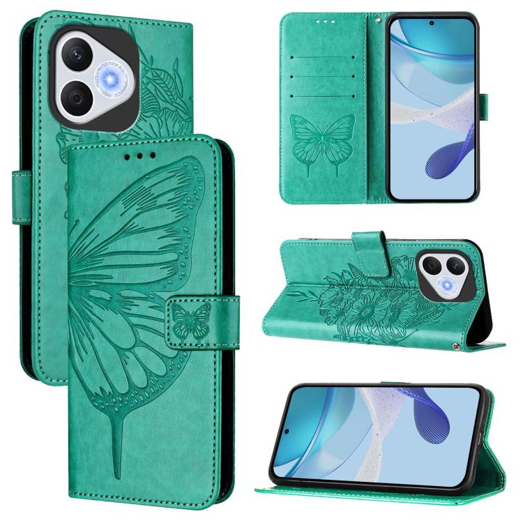 Embossed Butterfly Leather Phone Case, For Honor Play 60 5G, For Honor 400 Lite Global, For Honor 400 Global 156.5mm