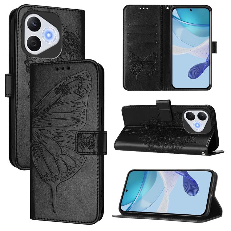Embossed Butterfly Leather Phone Case, For Honor Play 60 5G, For Honor 400 Lite Global, For Honor 400 Global 156.5mm