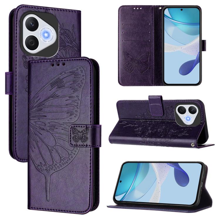 Embossed Butterfly Leather Phone Case, For Honor Play 60 5G, For Honor 400 Lite Global, For Honor 400 Global 156.5mm