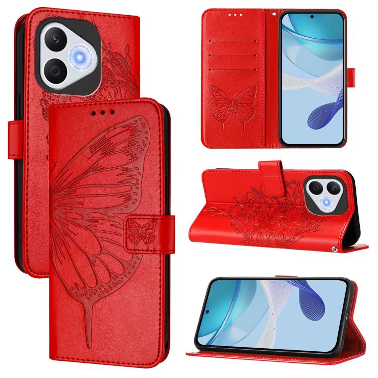 Embossed Butterfly Leather Phone Case, For Honor Play 60 5G, For Honor 400 Lite Global, For Honor 400 Global 156.5mm
