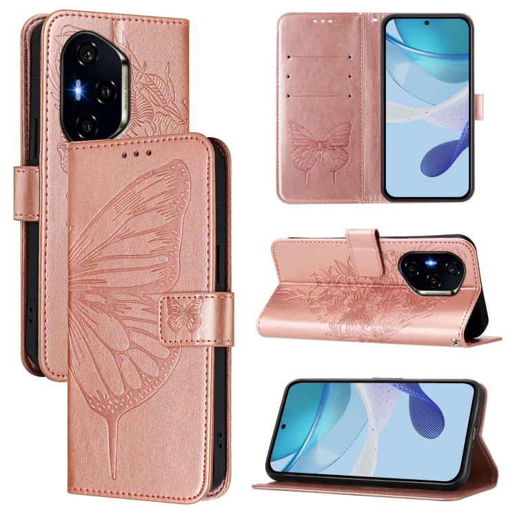 Embossed Butterfly Leather Phone Case, For Honor Play 60 5G, For Honor 400 Lite Global, For Honor 400 Global 156.5mm