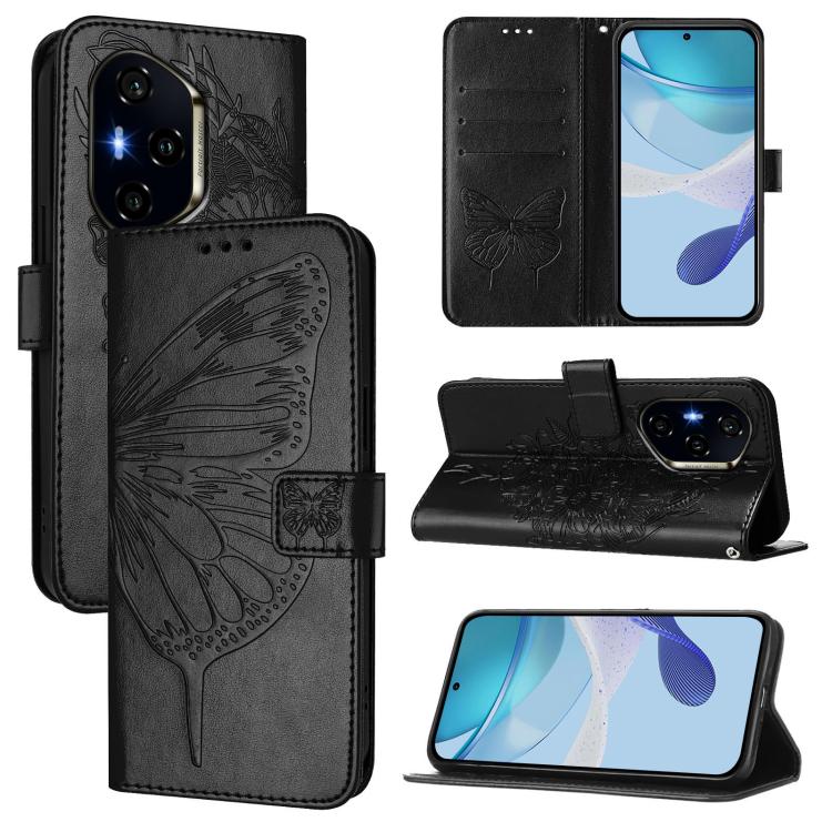 Embossed Butterfly Leather Phone Case, For Honor Play 60 5G, For Honor 400 Lite Global, For Honor 400 Global 156.5mm