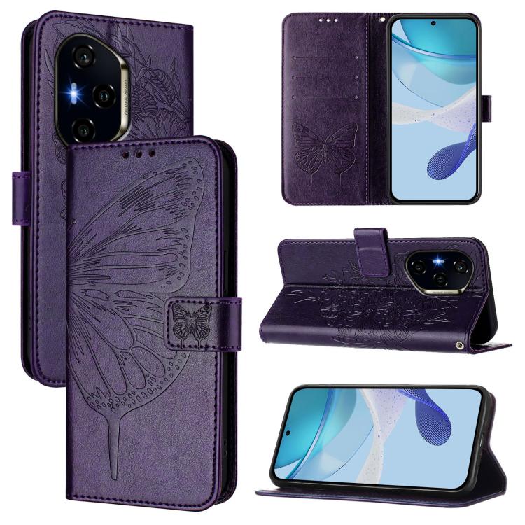 Embossed Butterfly Leather Phone Case, For Honor Play 60 5G, For Honor 400 Lite Global, For Honor 400 Global 156.5mm