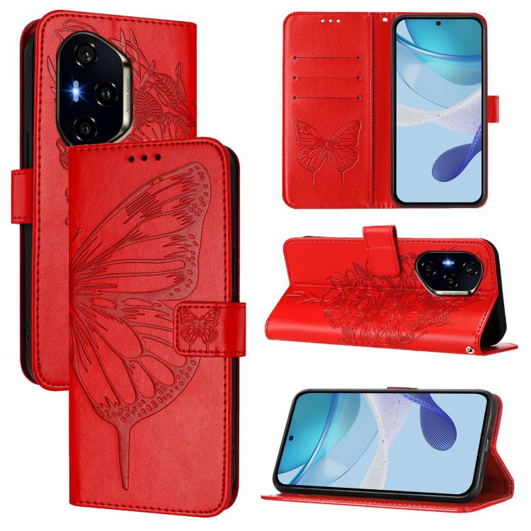 Embossed Butterfly Leather Phone Case, For Honor Play 60 5G, For Honor 400 Lite Global, For Honor 400 Global 156.5mm