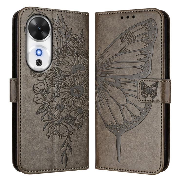 Embossed Butterfly Leather Phone Case, For Honor Play 60 5G, For Honor 400 Lite Global, For Honor 400 Global 156.5mm