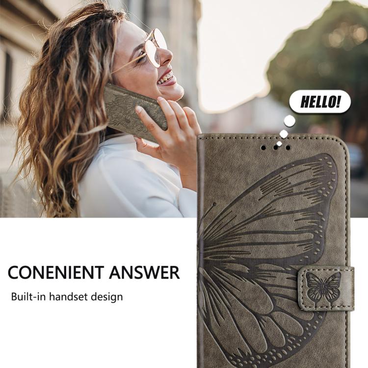 Embossed Butterfly Leather Phone Case, For Honor Play 60 5G, For Honor 400 Lite Global, For Honor 400 Global 156.5mm