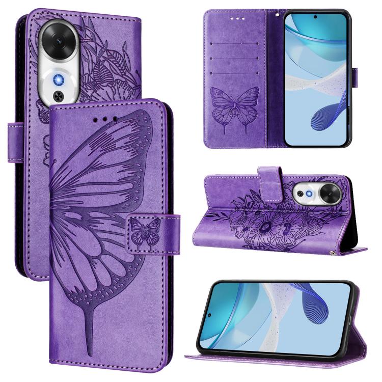 Embossed Butterfly Leather Phone Case, For Honor Play 60 5G, For Honor 400 Lite Global, For Honor 400 Global 156.5mm