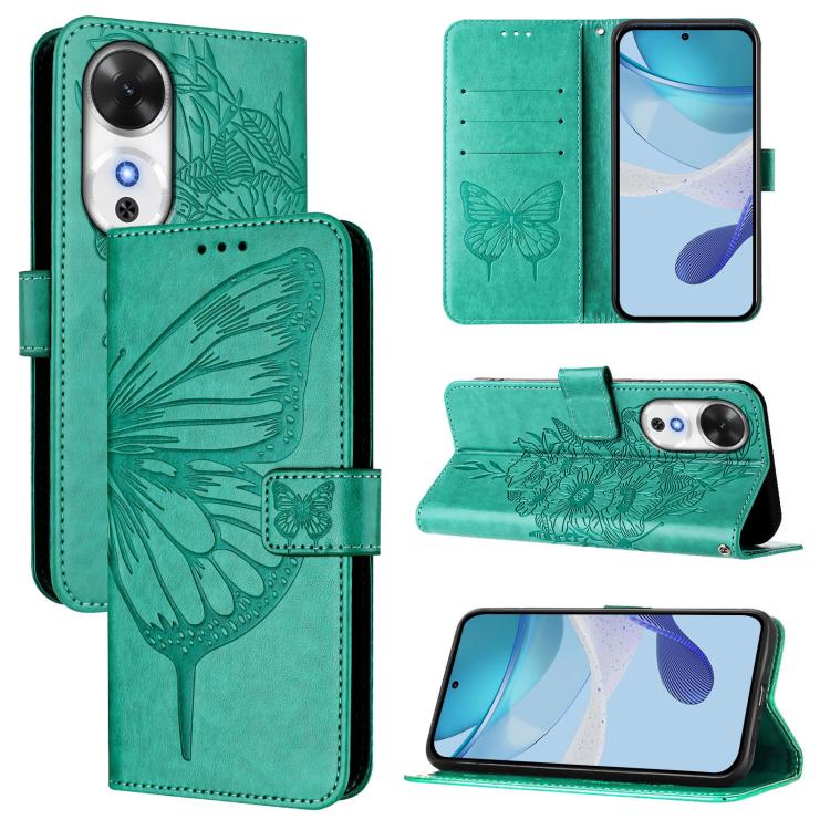 Embossed Butterfly Leather Phone Case, For Honor Play 60 5G, For Honor 400 Lite Global, For Honor 400 Global 156.5mm