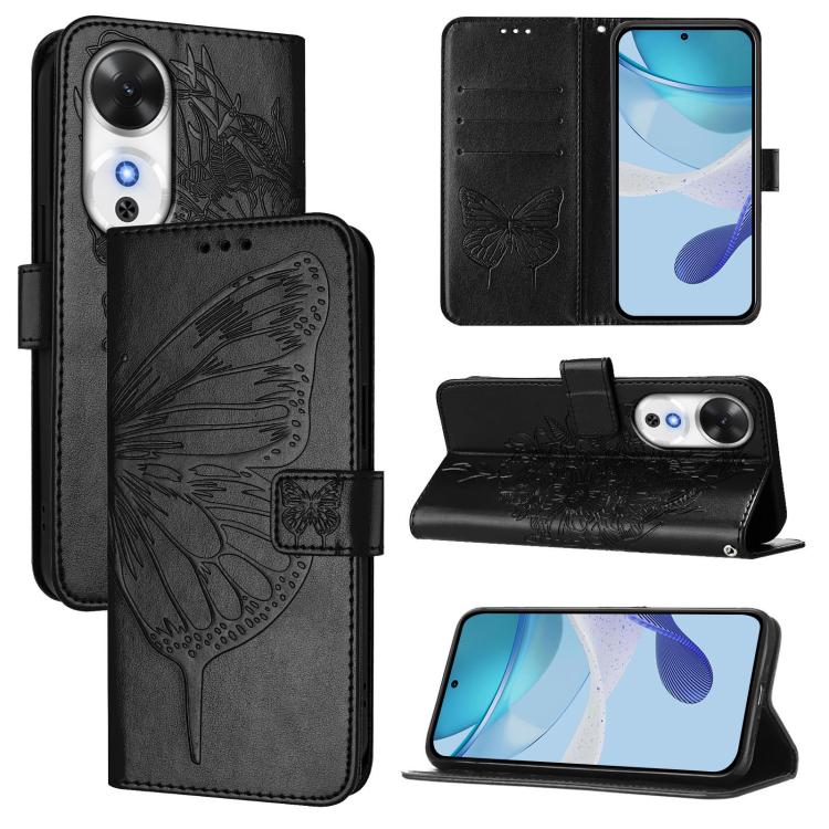 Embossed Butterfly Leather Phone Case, For Honor Play 60 5G, For Honor 400 Lite Global, For Honor 400 Global 156.5mm