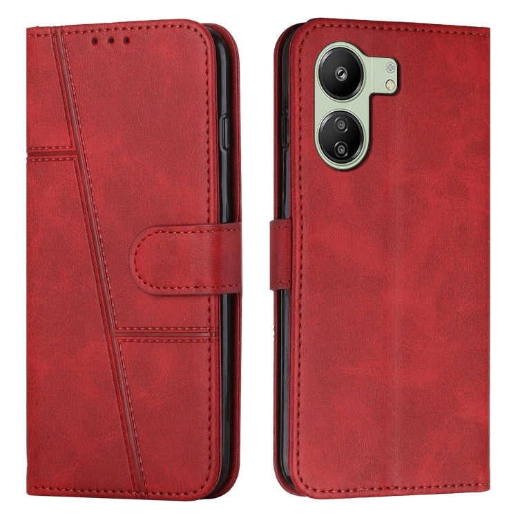 Stitching Calf Texture Buckle Leather Phone Case, For Xiaomi Redmi 13C, For Xiaomi Redmi Note 13 pro+, For Xiaomi Redmi Note 13 pro