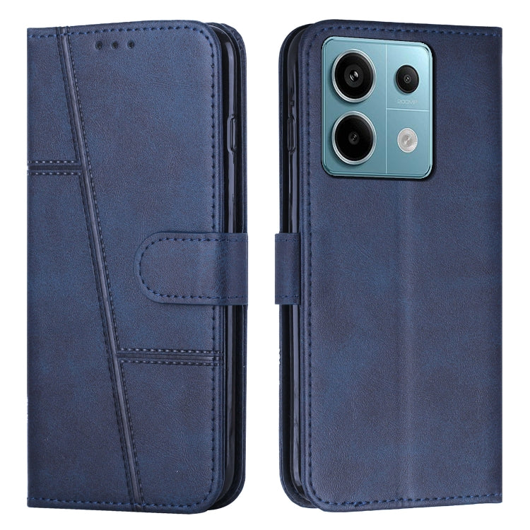 Stitching Calf Texture Buckle Leather Phone Case, For Xiaomi Redmi 13C, For Xiaomi Redmi Note 13 pro+, For Xiaomi Redmi Note 13 pro