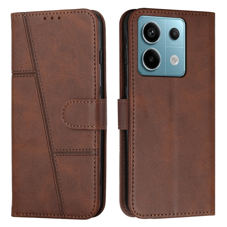 Stitching Calf Texture Buckle Leather Phone Case, For Xiaomi Redmi 13C, For Xiaomi Redmi Note 13 pro+, For Xiaomi Redmi Note 13 pro