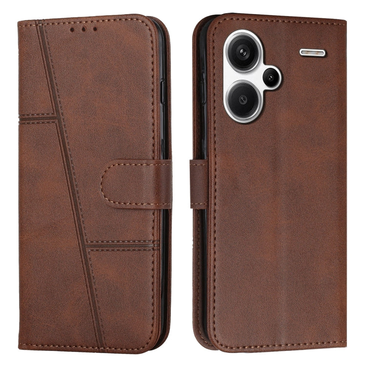 Stitching Calf Texture Buckle Leather Phone Case, For Xiaomi Redmi 13C, For Xiaomi Redmi Note 13 pro+, For Xiaomi Redmi Note 13 pro