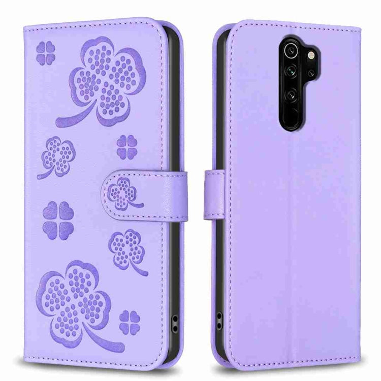 Four-leaf Embossed Leather Phone Case, For Xiaomi Redmi Note 8, For Xiaomi Redmi Note 8 Pro