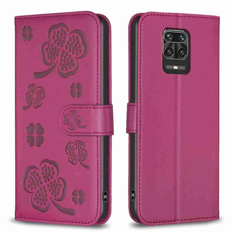 Four-leaf Embossed Leather Phone Case, For Xiaomi Redmi 9, For Xiaomi Redmi Note 9, For Xiaomi Redmi Note 9 Pro Max, For Xiaomi Redmi Note 8T