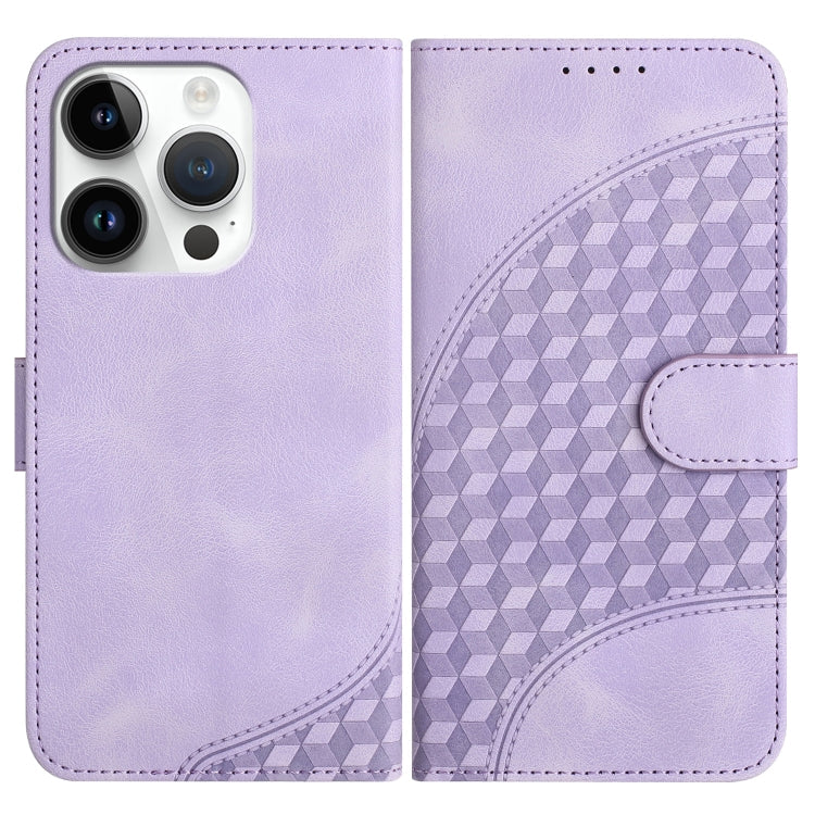 YX0060 Elephant Head Embossed Phone Leather Case with Lanyard, For iPhone 15 Pro Max, For iPhone 15 Pro, For iPhone 15 Plus