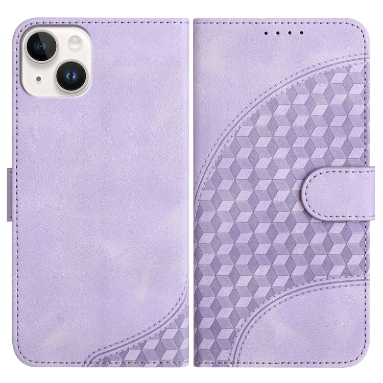 YX0060 Elephant Head Embossed Phone Leather Case with Lanyard, For iPhone 15 Pro Max, For iPhone 15 Pro, For iPhone 15 Plus