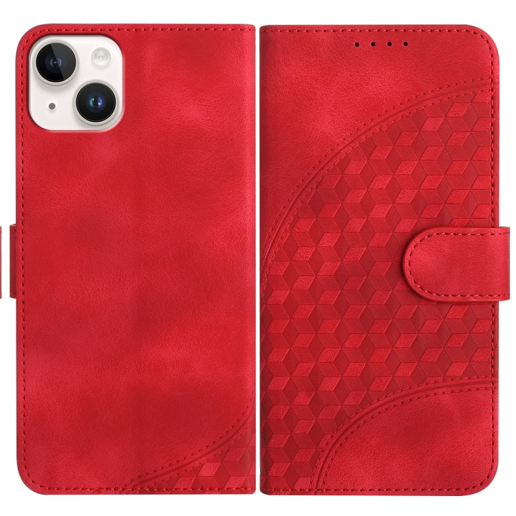 YX0060 Elephant Head Embossed Phone Leather Case with Lanyard, For iPhone 15 Pro Max, For iPhone 15 Pro, For iPhone 15 Plus