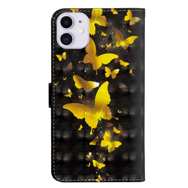 3D Painting Pattern Horizontal Flip TPU + PU Leather Case with Holder & Card Slots & Wallet & Lanyard, For iPhone 11, For iPhone SE 2022 / SE 2020 / 8 / 7