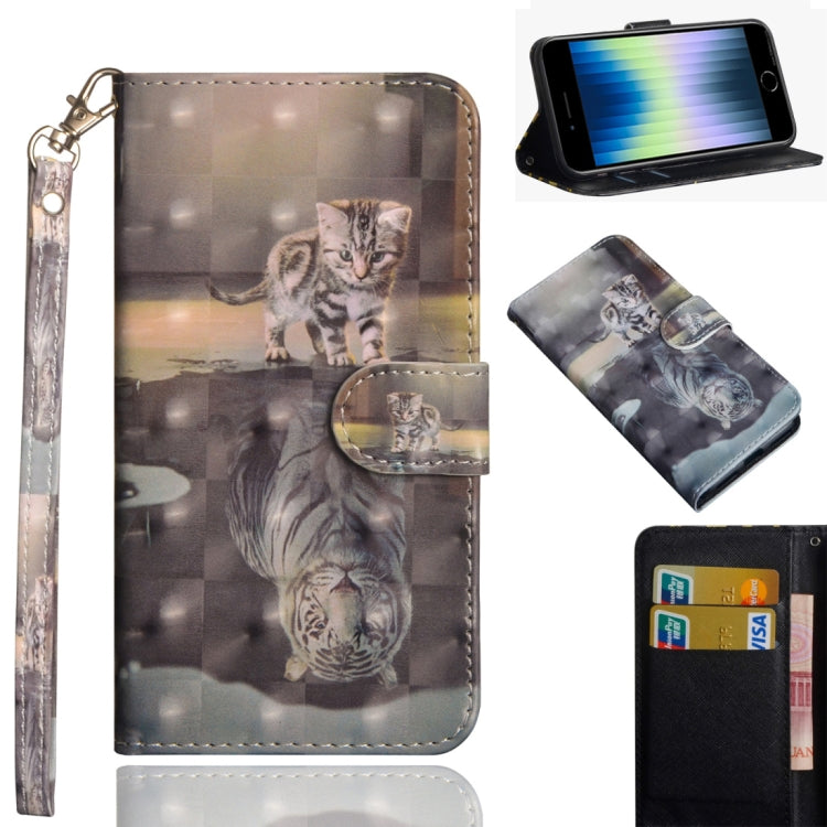 3D Painting Pattern Horizontal Flip TPU + PU Leather Case with Holder & Card Slots & Wallet & Lanyard, For iPhone 11, For iPhone SE 2022 / SE 2020 / 8 / 7