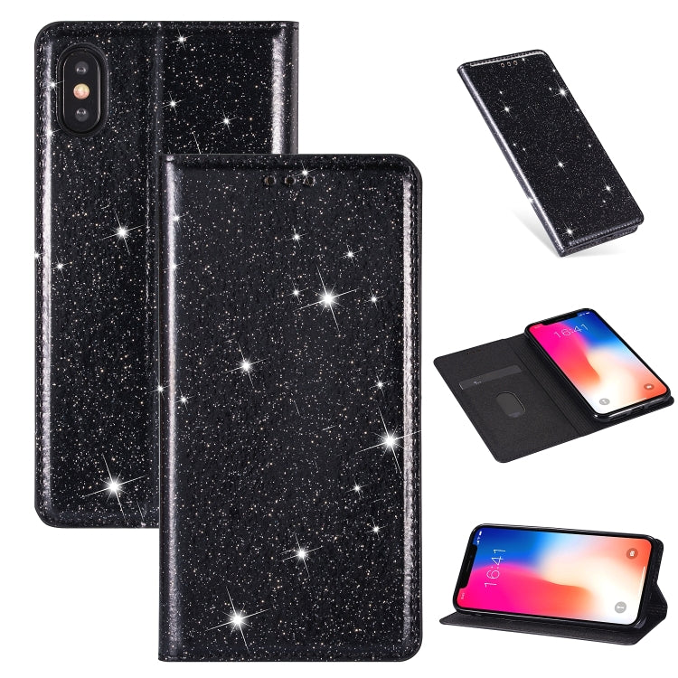 Ultrathin Glitter Magnetic Horizontal Flip Leather Case with Holder & Card Slots, For iPhone 11 Pro, For iPhone 11 Pro Max, For iPhone X / XS, For iPhone XS Max
