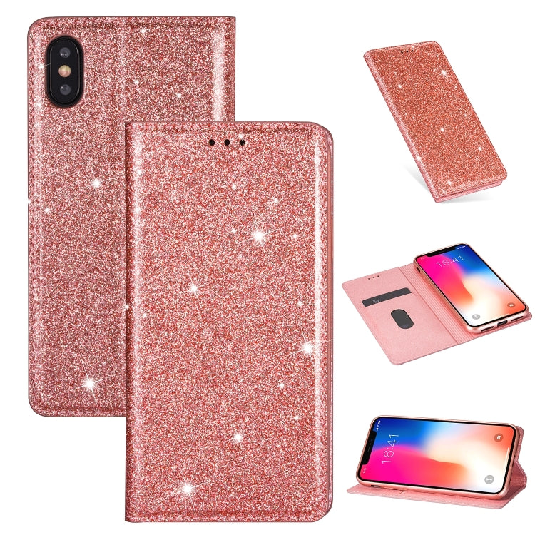 Ultrathin Glitter Magnetic Horizontal Flip Leather Case with Holder & Card Slots, For iPhone 11 Pro, For iPhone 11 Pro Max, For iPhone X / XS, For iPhone XS Max
