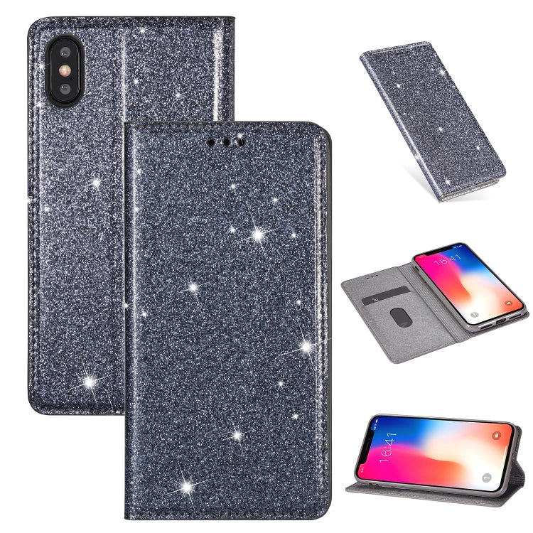 Ultrathin Glitter Magnetic Horizontal Flip Leather Case with Holder & Card Slots, For iPhone 11 Pro, For iPhone 11 Pro Max, For iPhone X / XS, For iPhone XS Max