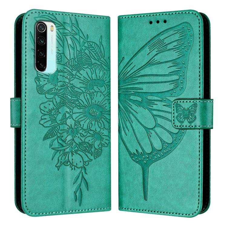 Embossed Butterfly Leather Phone Case, For Xiaomi Mi CC9 / Mi 9 Lite, For Xiaomi Redmi Note 8, For Xiaomi Redmi Note 8 Pro