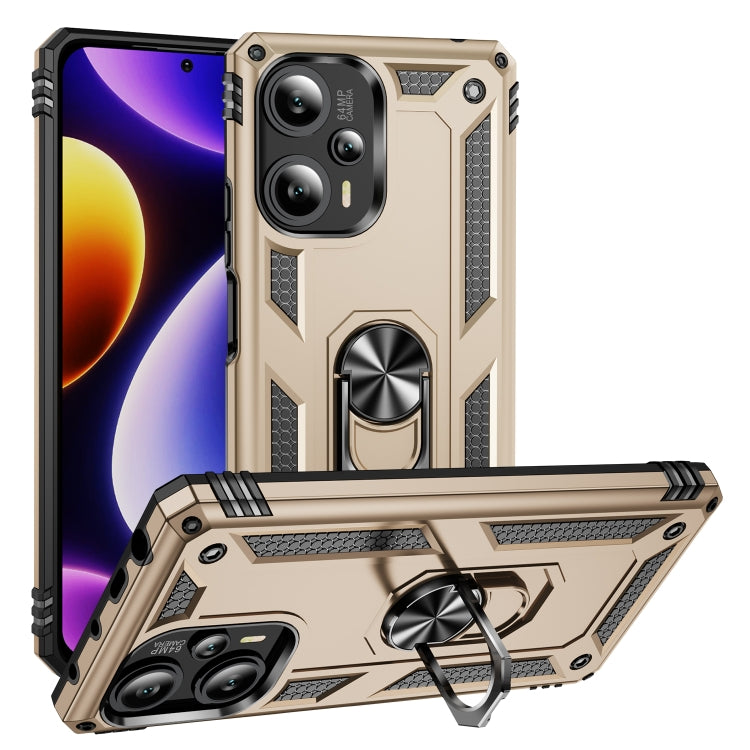 Shockproof TPU + PC Phone Case with Holder, For Xiaomi Poco F5 5G / Redmi Note 12 Turbo 5G