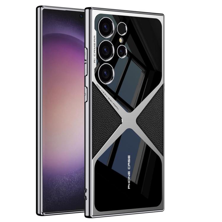 GKK Leather Electroplating Supersonic Speed Shockproof Phone Case, For Samsung Galaxy S26 Ultra 5G, For Samsung Galaxy S25 Ultra 5G, For Samsung Galaxy S24 Ultra, For Samsung Galaxy S23 Ultra