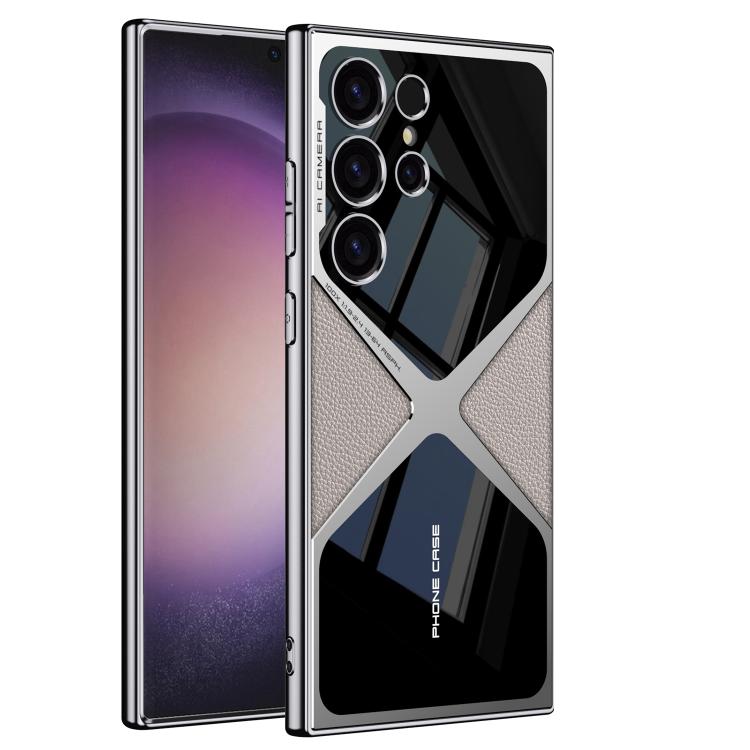 GKK Leather Electroplating Supersonic Speed Shockproof Phone Case, For Samsung Galaxy S26 Ultra 5G, For Samsung Galaxy S25 Ultra 5G, For Samsung Galaxy S24 Ultra, For Samsung Galaxy S23 Ultra