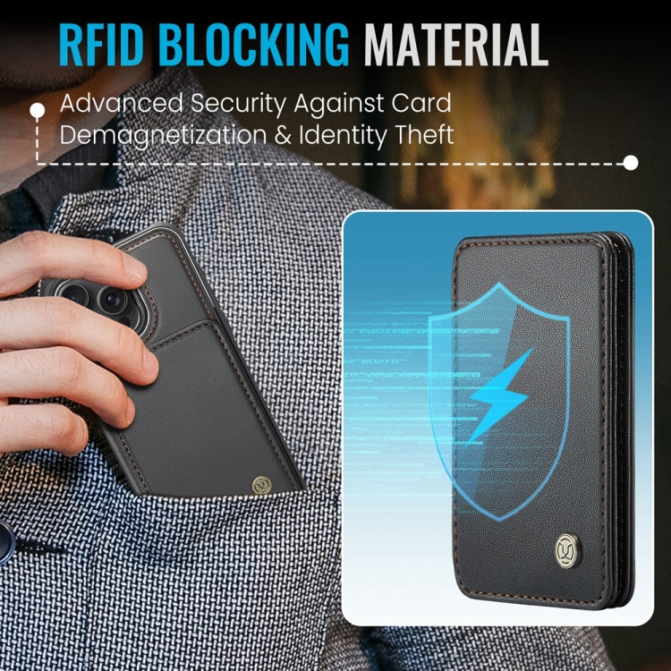 JEEHOOD J05 Business Magnetic Style RFID Leather Phone Case, For iPhone 15 Pro, For iPhone 15 Plus, For iPhone 15, For iPhone 14 Plus