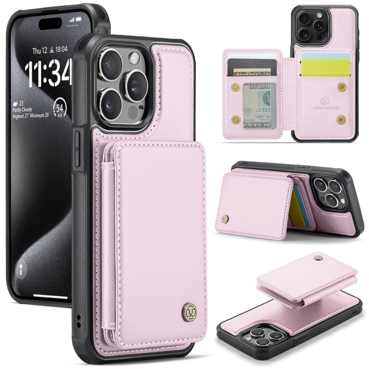 JEEHOOD J05 Business Magnetic Style RFID Leather Phone Case, For iPhone 15 Pro, For iPhone 15 Plus, For iPhone 15, For iPhone 14 Plus