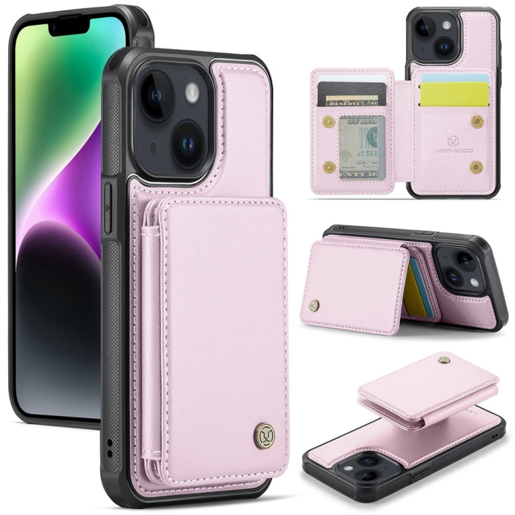 JEEHOOD J05 Business Magnetic Style RFID Leather Phone Case, For iPhone 15 Pro, For iPhone 15 Plus, For iPhone 15, For iPhone 14 Plus