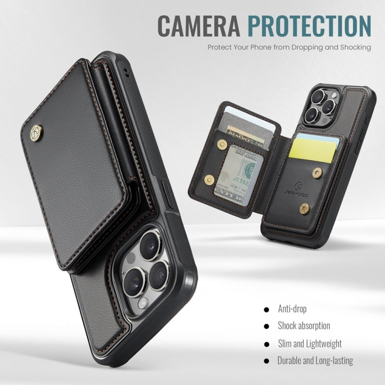 JEEHOOD J05 Business Magnetic Style RFID Leather Phone Case, For iPhone 14, For iPhone 14 Pro, For iPhone 14 Pro Max, For iPhone 13 Pro Max