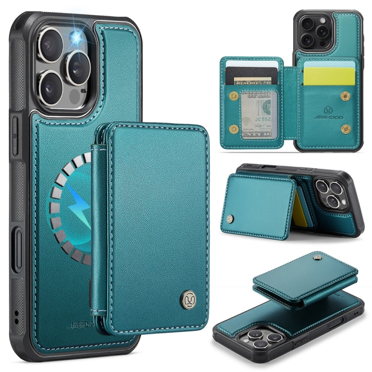 JEEHOOD J05 Business Magnetic Style RFID Leather Phone Case, For iPhone 16 Pro, For iPhone 16 Plus, For iPhone 16, For iPhone 15 Pro Max