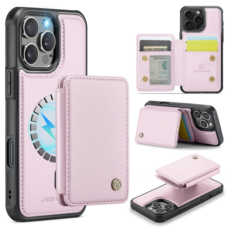 JEEHOOD J05 Business Magnetic Style RFID Leather Phone Case, For iPhone 16 Pro, For iPhone 16 Plus, For iPhone 16, For iPhone 15 Pro Max
