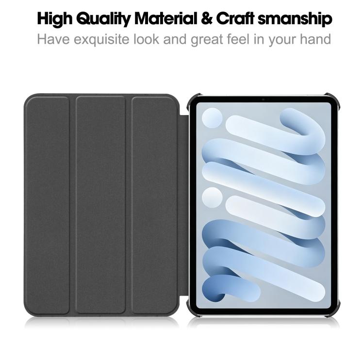 Custer Pure Color 3-Fold Holder Smart Leather Tablet Case, For iPad Air 13 2026 / 2025 / 2024, For iPad Pro 13 2025 / 2024