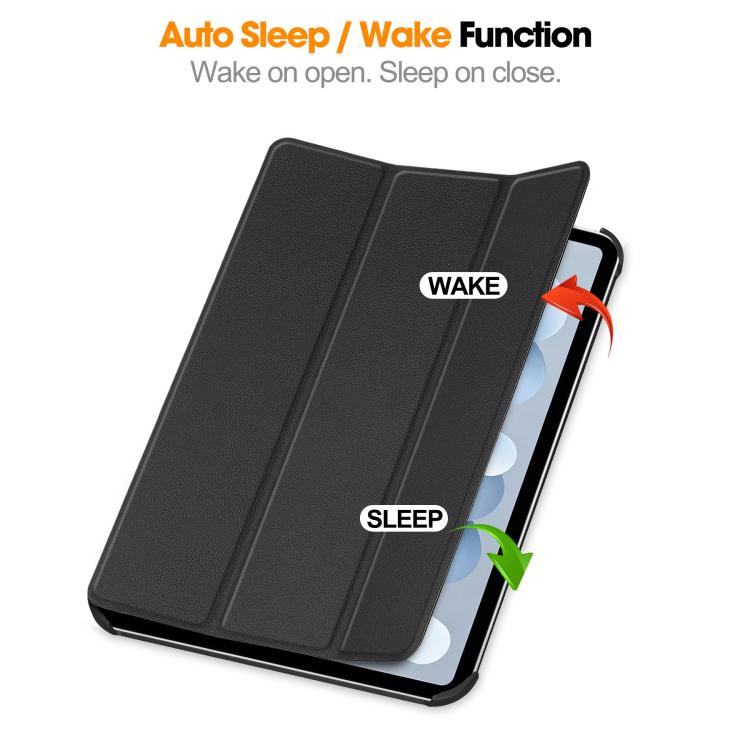 Custer Pure Color 3-Fold Holder Smart Leather Tablet Case, For iPad Air 13 2026 / 2025 / 2024, For iPad Pro 13 2025 / 2024
