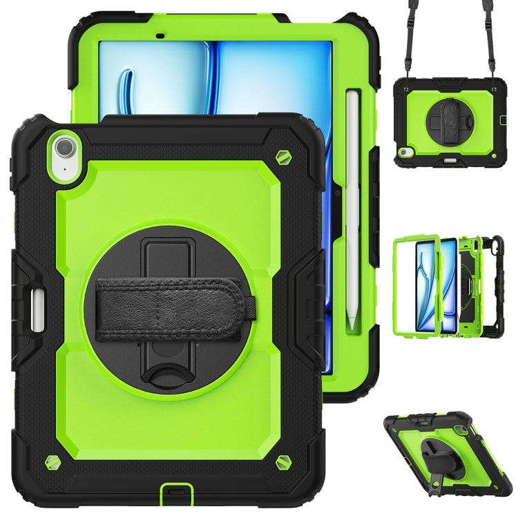 Lucky Wheel Grip Silicone Hybrid PC Tablet Case with Shoulder Strap, For iPad Air 11 2026 / 2025 / 2024
