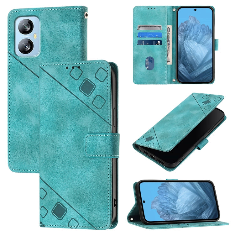Skin Feel Embossed Leather Phone Case, For Blackview Wave 6C, For Blackview Shark 8, For Blackview A53, For Blackview A52