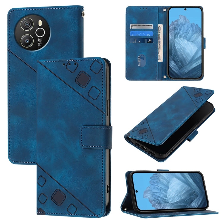 Skin Feel Embossed Leather Phone Case, For Blackview Wave 6C, For Blackview Shark 8, For Blackview A53, For Blackview A52
