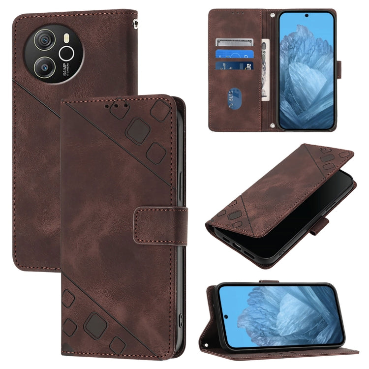 Skin Feel Embossed Leather Phone Case, For Blackview Wave 6C, For Blackview Shark 8, For Blackview A53, For Blackview A52
