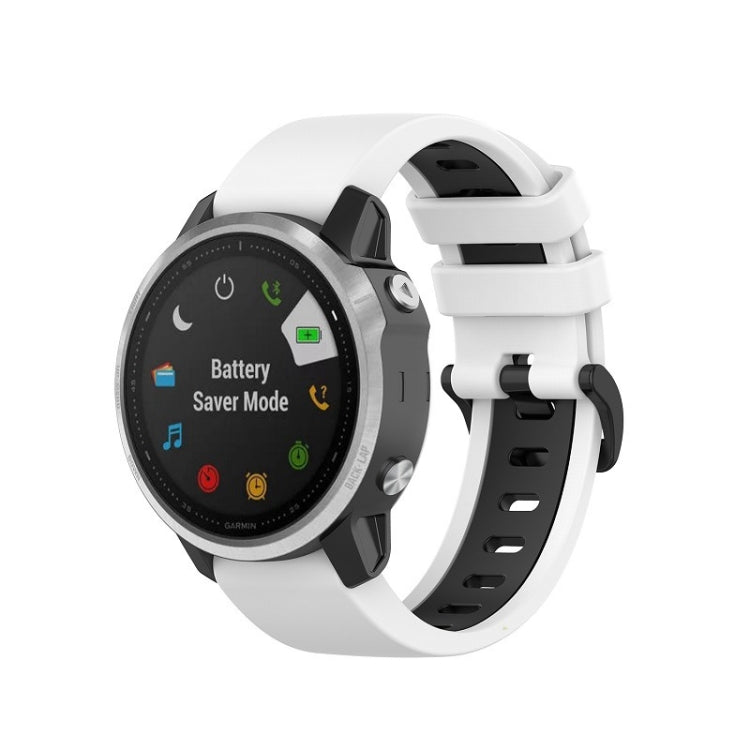 Silicone Two-color Strap, For Garmin Fenix 6