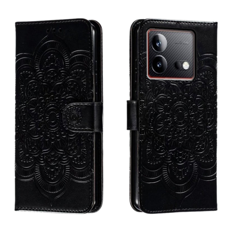Sun Mandala Embossing Pattern Phone Leather Case, For vivo S17, For vivo S17e, For vivo iQOO Neo8