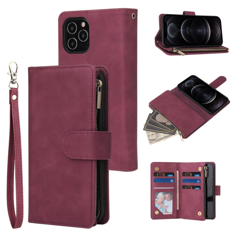 Multifunctional Retro Frosted Horizontal Flip Leather Case with Card Slot & Holder & Zipper Wallet & Photo Frame & Lanyard, For iPhone 12 Pro Max, For iPhone 12 / 12 Pro, For iPhone 12 mini, For Samsung Galaxy A11