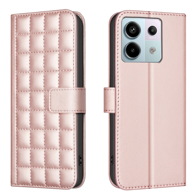 Square Texture Leather Phone Case, For Redmi Note 14 Pro 4G, For Redmi Note 14 4G 163.25mm, For Redmi A3, For Redmi Note 13 Pro 4G Global